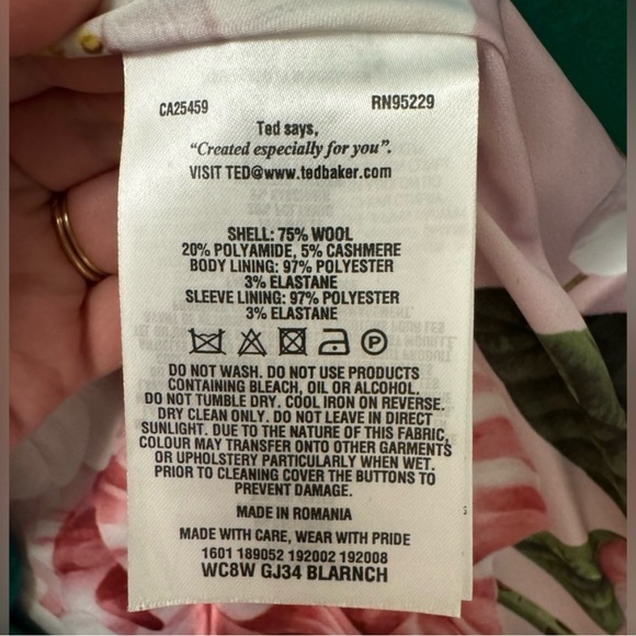 Rare limited edition Ted Baker London Blarnch wool blend swing coat - Picture 10 of 11